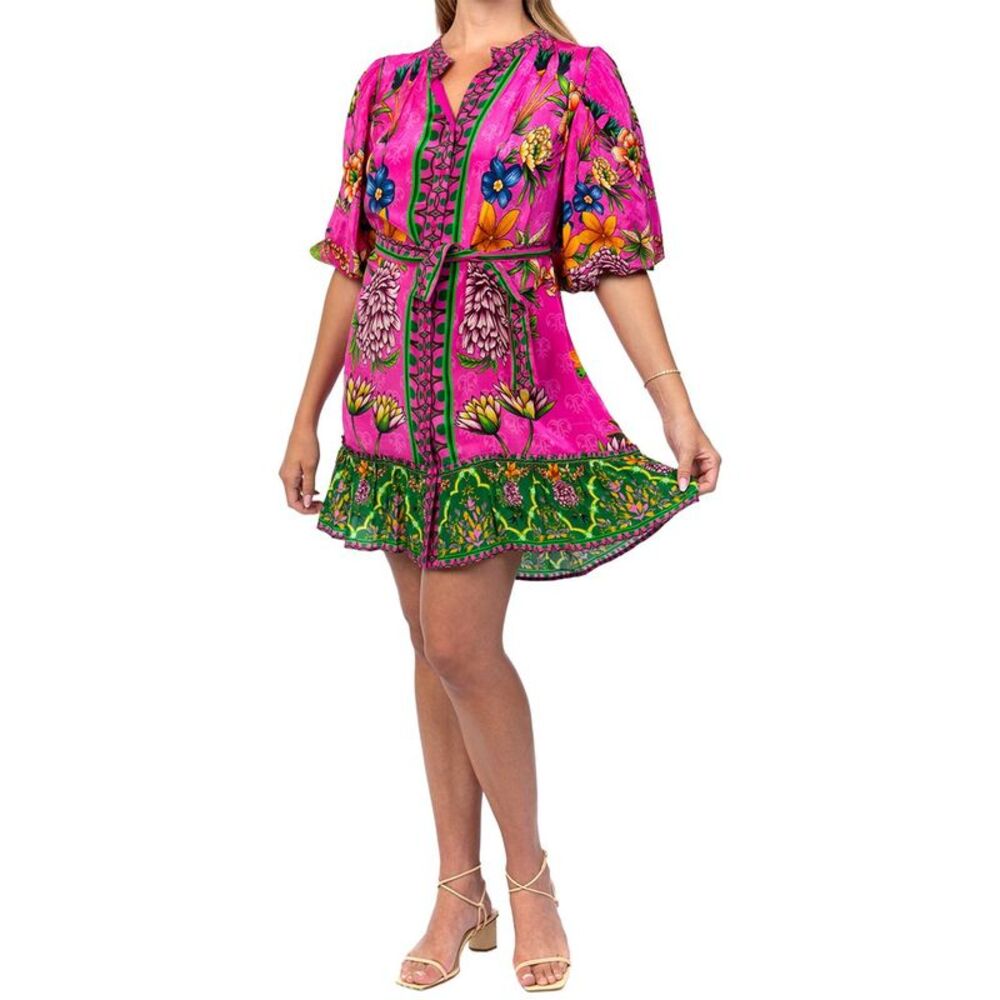 Tolani Womens Lilbet Mini Dress, Red